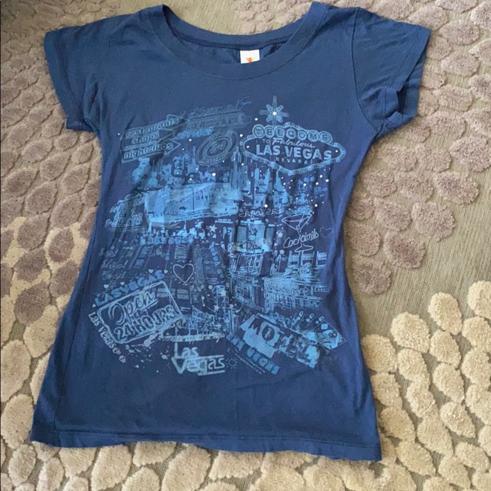 Beautiful blue Las Vegas shirt, girls medium